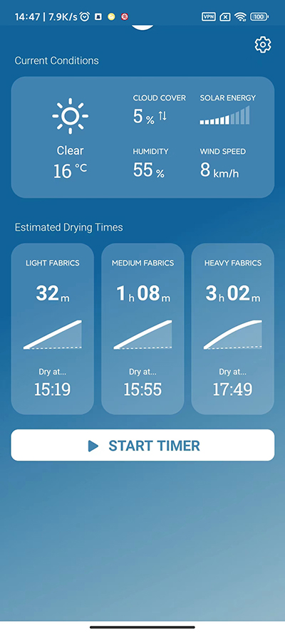 Laundry Timer app